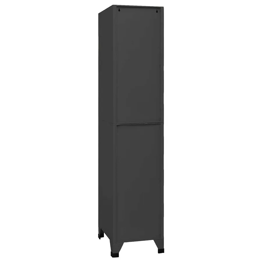 Armoire à casiers Anthracite 38x45x180 cm Acier - 3