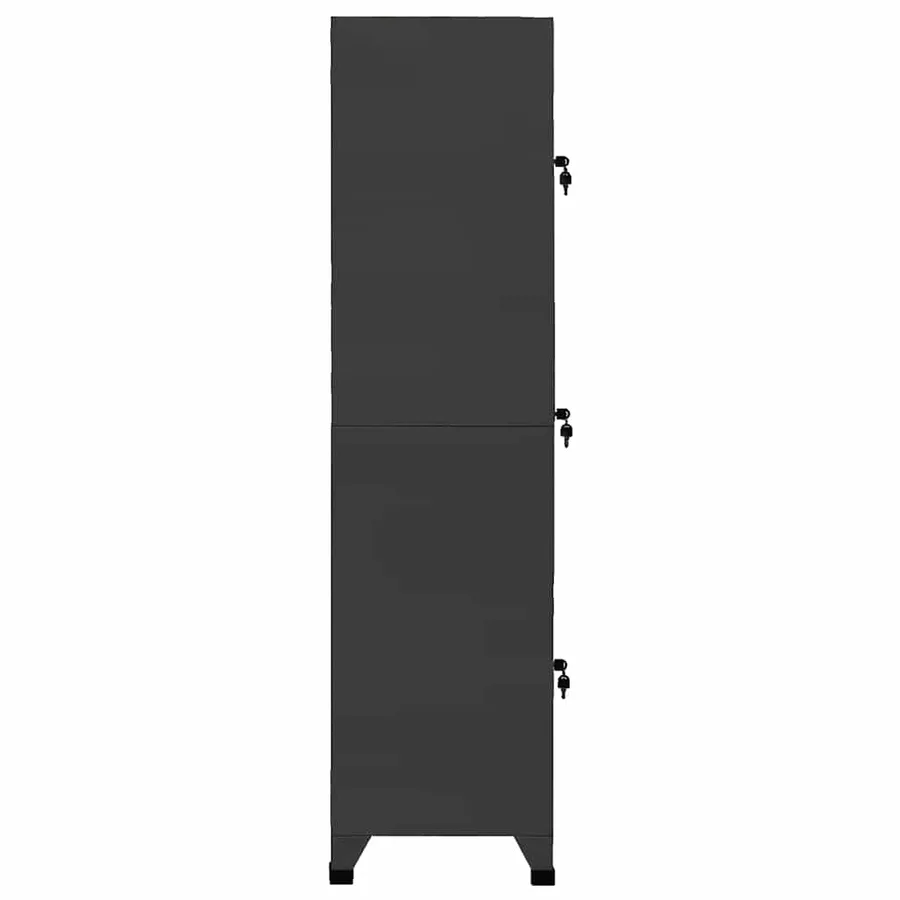 Armoire à casiers Anthracite 38x45x180 cm Acier - 4