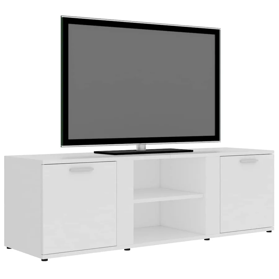 Meuble TV Blanc 120x34x37 cm Bois d'ingénierie - 4