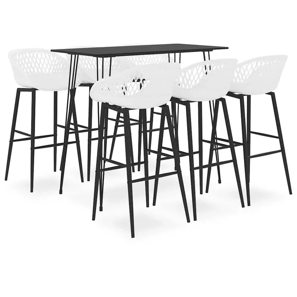 Ensemble de bar 7 pcs Noir et blanc