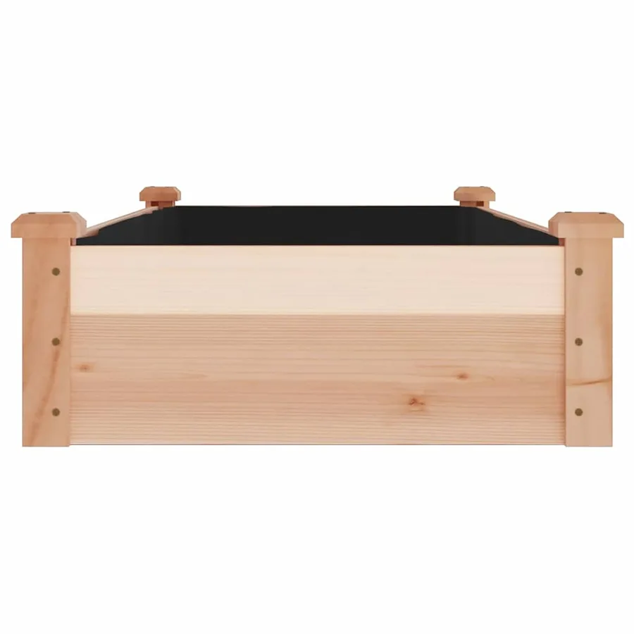 Lit surélevé de jardin doublure 120x60x25 cm bois massif sapin - 5