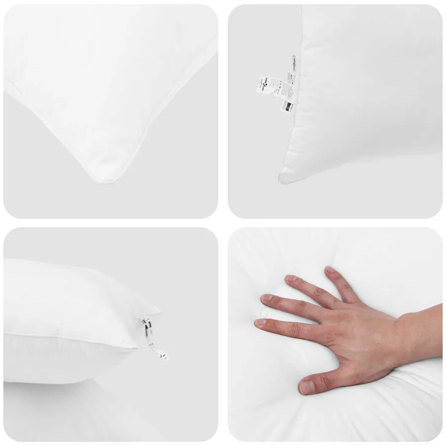 Duvet toutes saisons avec oreiller 2 pcs Blanc Microfibre - 7
