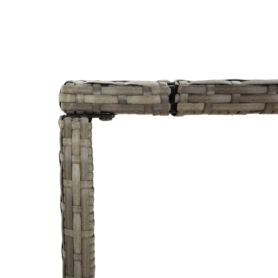 Ensemble de bar de jardin 9 pcs avec coussins gris poly rotin - 6