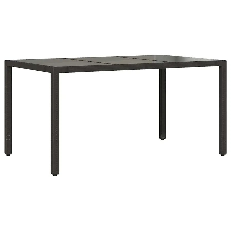 Ensemble de salle à manger pour jardin 7 pcs Noir polyrotin - 5
