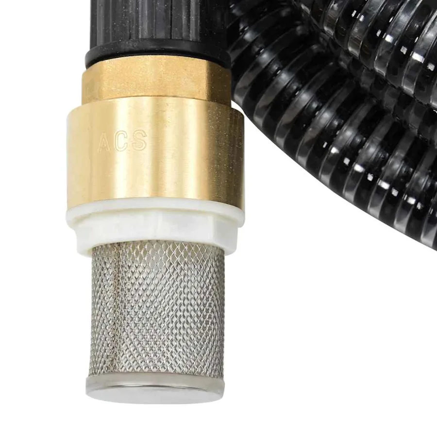 Tuyau d'aspiration avec raccords en laiton noir 1,1" 20 m PVC - 3