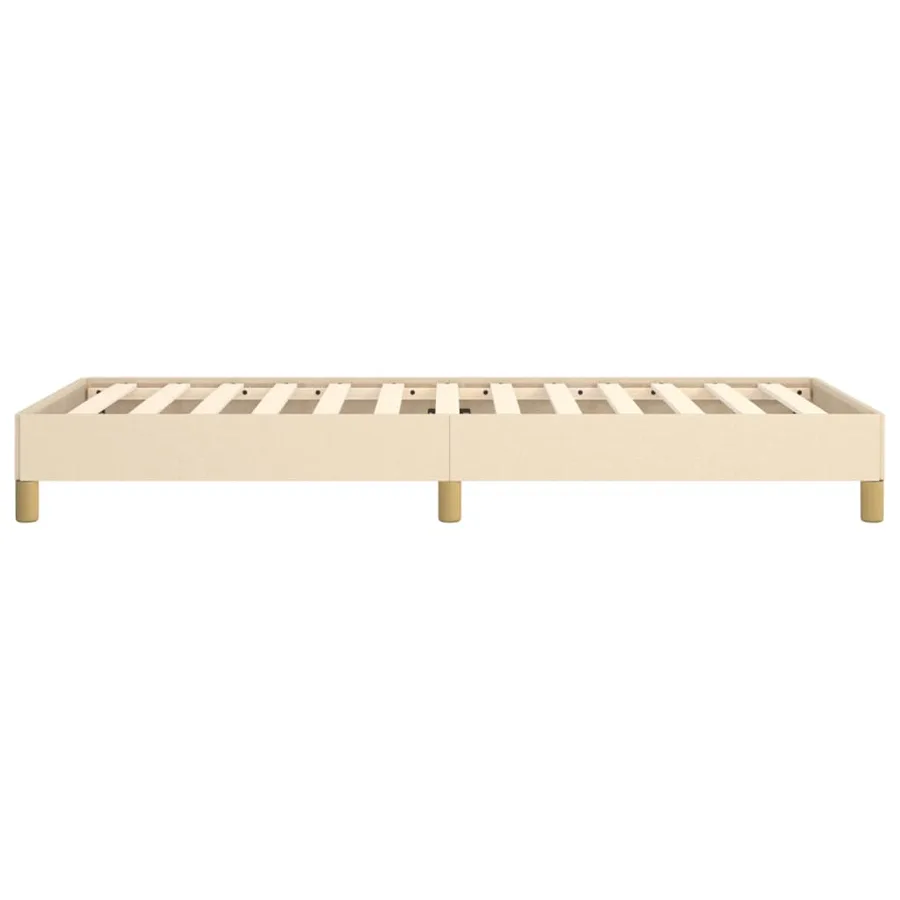 Cadre de lit sans matelas crème 80x200 cm tissu - 6