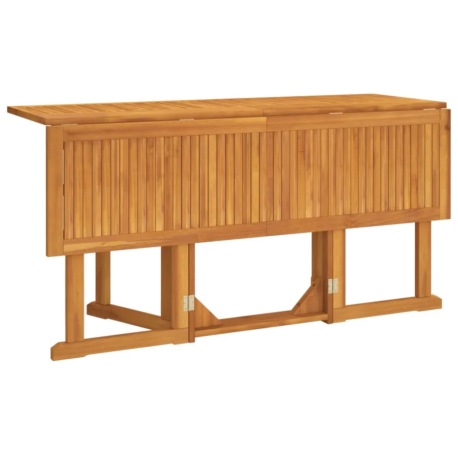 Table de jardin papillon pliante 150x90x75 cm bois massif teck - 3
