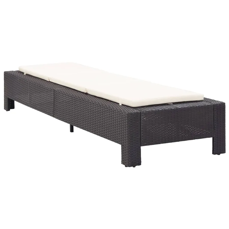 Transat avec coussin Noir Résine tressée - 2