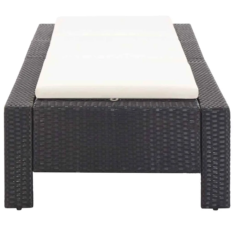 Transat avec coussin Noir Résine tressée - 6
