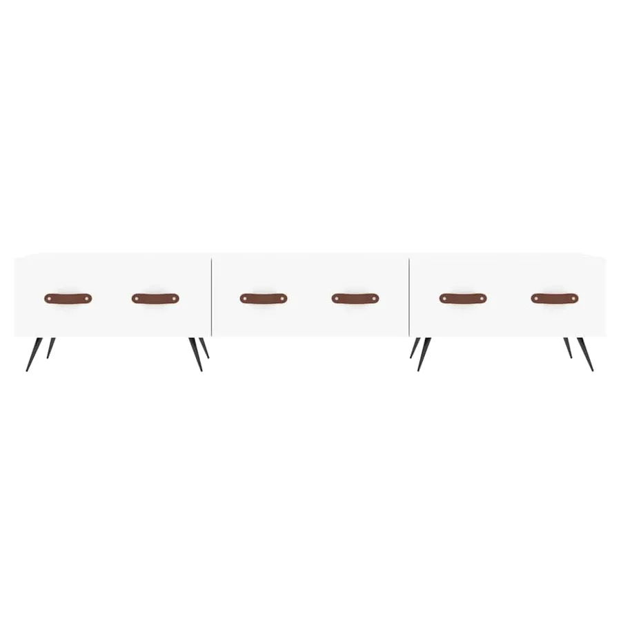 Meuble TV blanc 150x36x30 cm bois d'ingénierie - 5