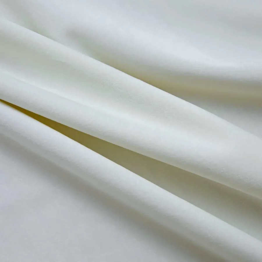 Rideau occultant avec anneaux en métal Velours Crème 290x245 cm - 3