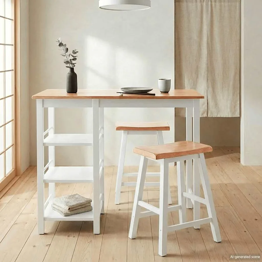 Ensemble de bar 3 pcs MDF Blanc - 3