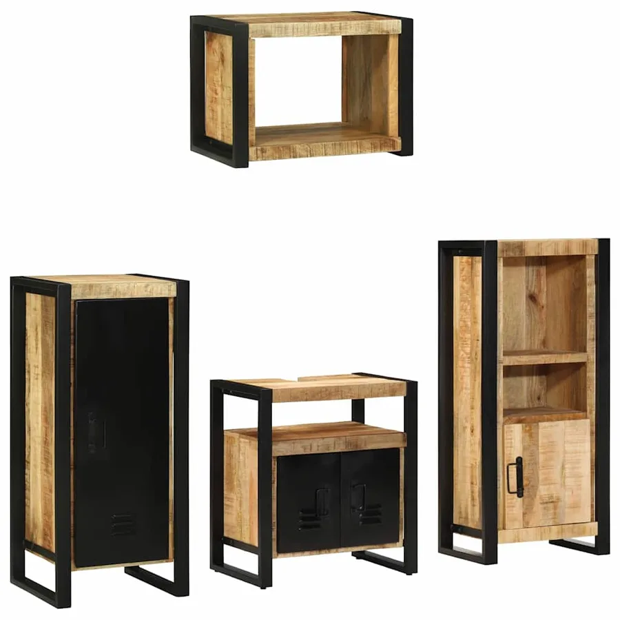 Ensemble de mobilier de salle de bain avec tiroir 4 pcs - 10
