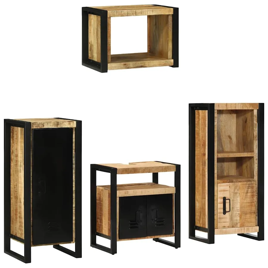 Ensemble de mobilier de salle de bain avec tiroir 4 pcs - 2