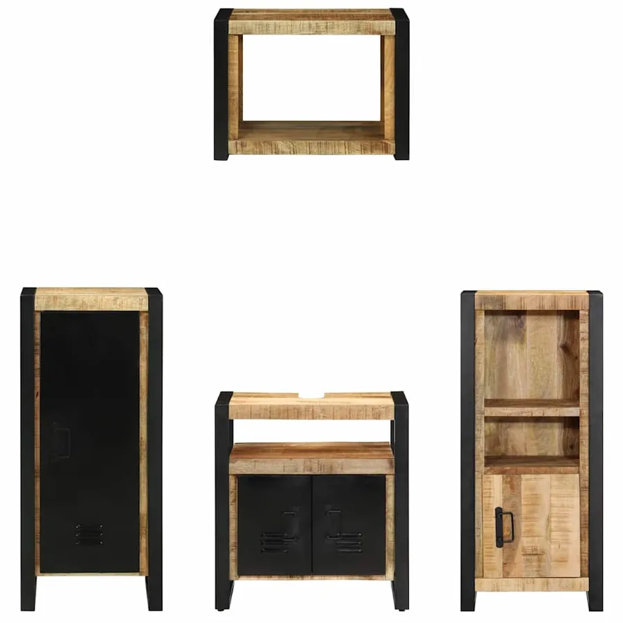 Ensemble de mobilier de salle de bain avec tiroir 4 pcs - 8