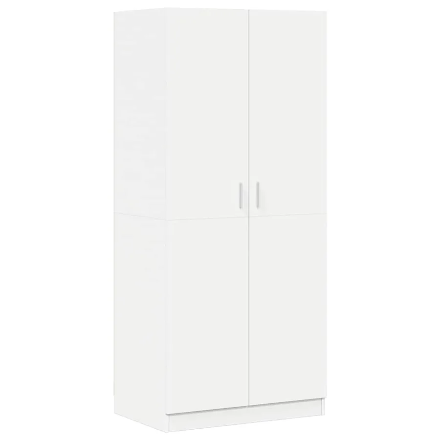 Garde-robe Blanc 80x52x180 cm Bois d’ingénierie - 2