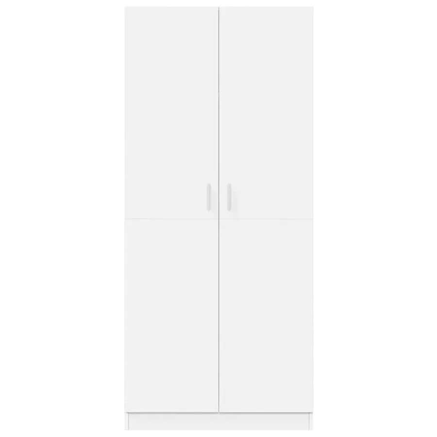 Garde-robe Blanc 80x52x180 cm Bois d’ingénierie - 4