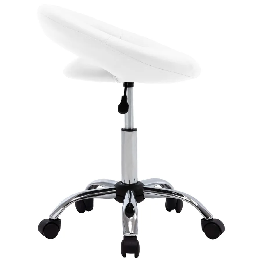 Chaise pivotante à manger Blanc Similicuir - 3