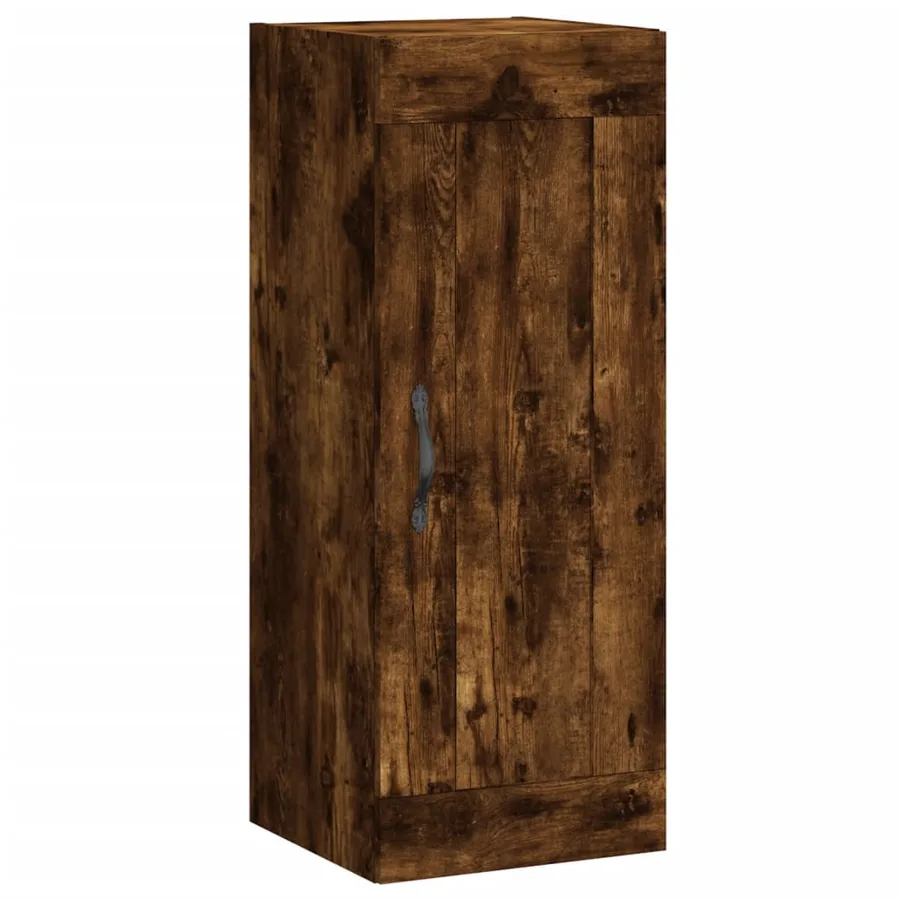 Armoire murale chêne fumé 34,5x34x90 cm bois d'ingénierie - 2
