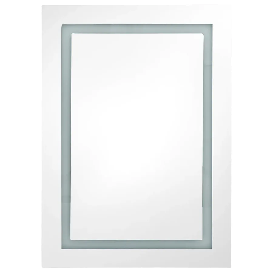 Armoire de salle de bain à miroir LED Chêne 50x13x70 cm - 4