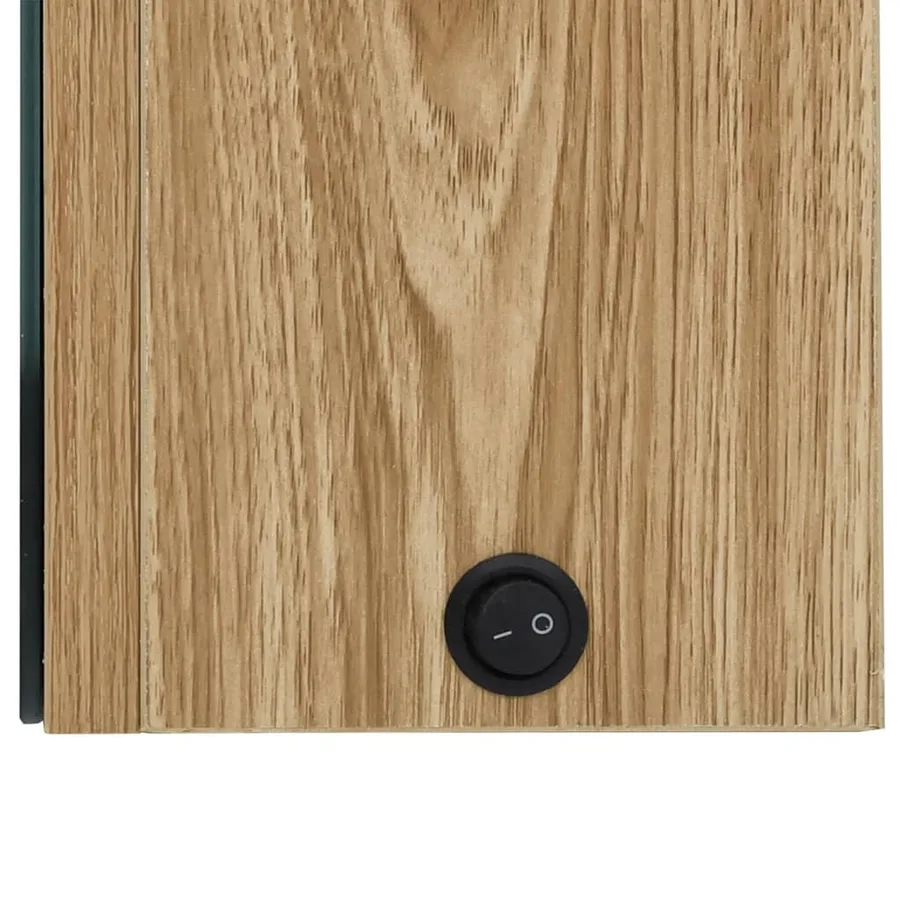 Armoire de salle de bain à miroir LED Chêne 50x13x70 cm - 6