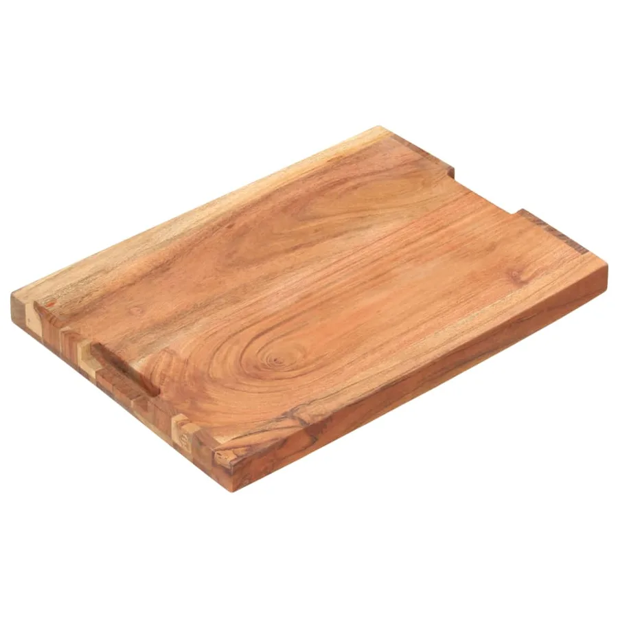 Planche à découper 50x35x4 cm Bois d'acacia massif - 12