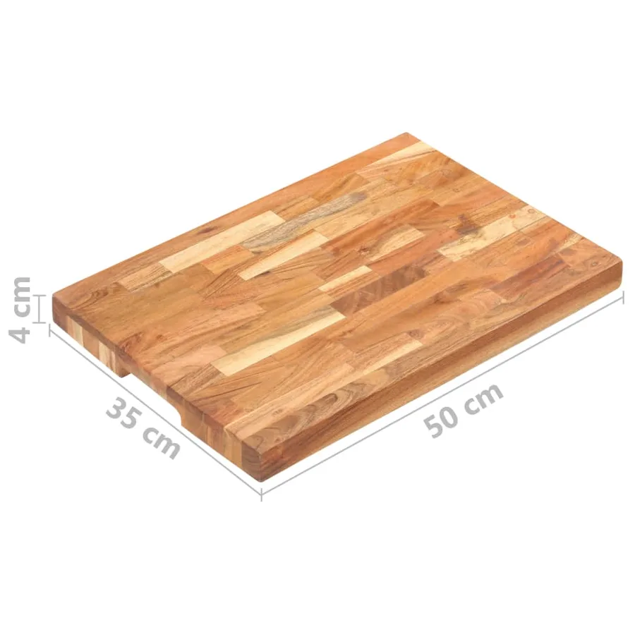 Planche à découper 50x35x4 cm Bois d'acacia massif - 7