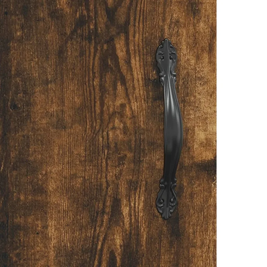 Buffet haut Chêne fumé 34,5x34x180 cm Bois d'ingénierie - 10