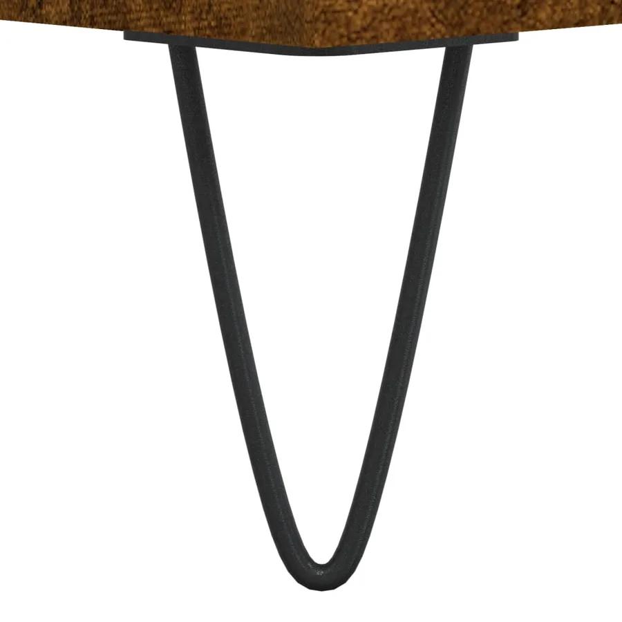 Buffet haut Chêne fumé 34,5x34x180 cm Bois d'ingénierie - 11