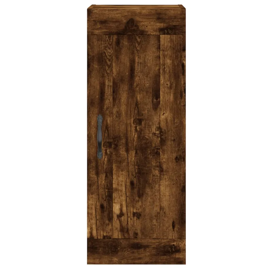 Buffet haut Chêne fumé 34,5x34x180 cm Bois d'ingénierie - 7