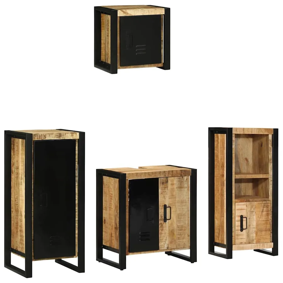 Ensemble de mobilier de salle de bain avec tiroir 4 pcs - 2