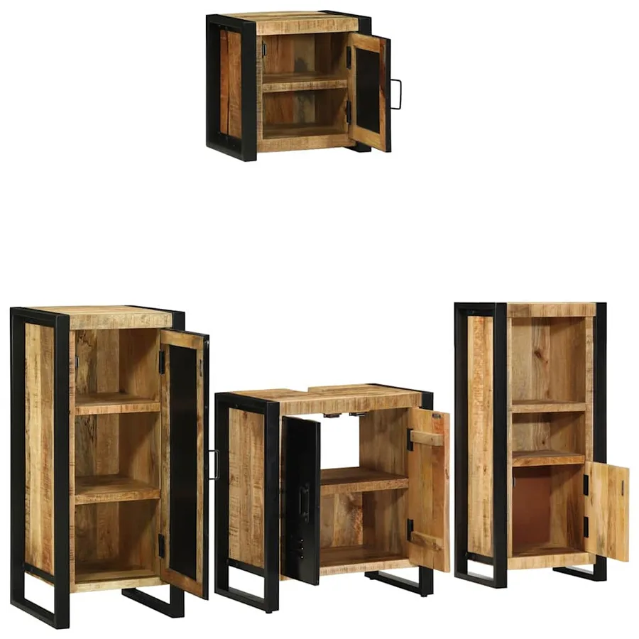Ensemble de mobilier de salle de bain avec tiroir 4 pcs - 3