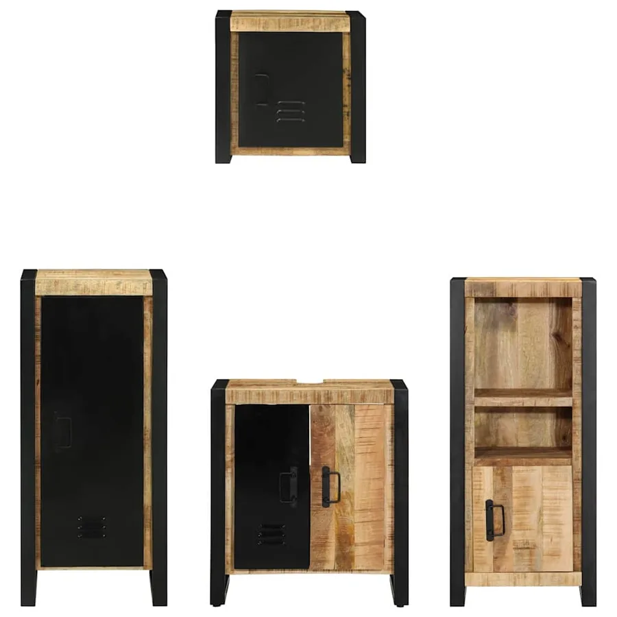 Ensemble de mobilier de salle de bain avec tiroir 4 pcs - 8