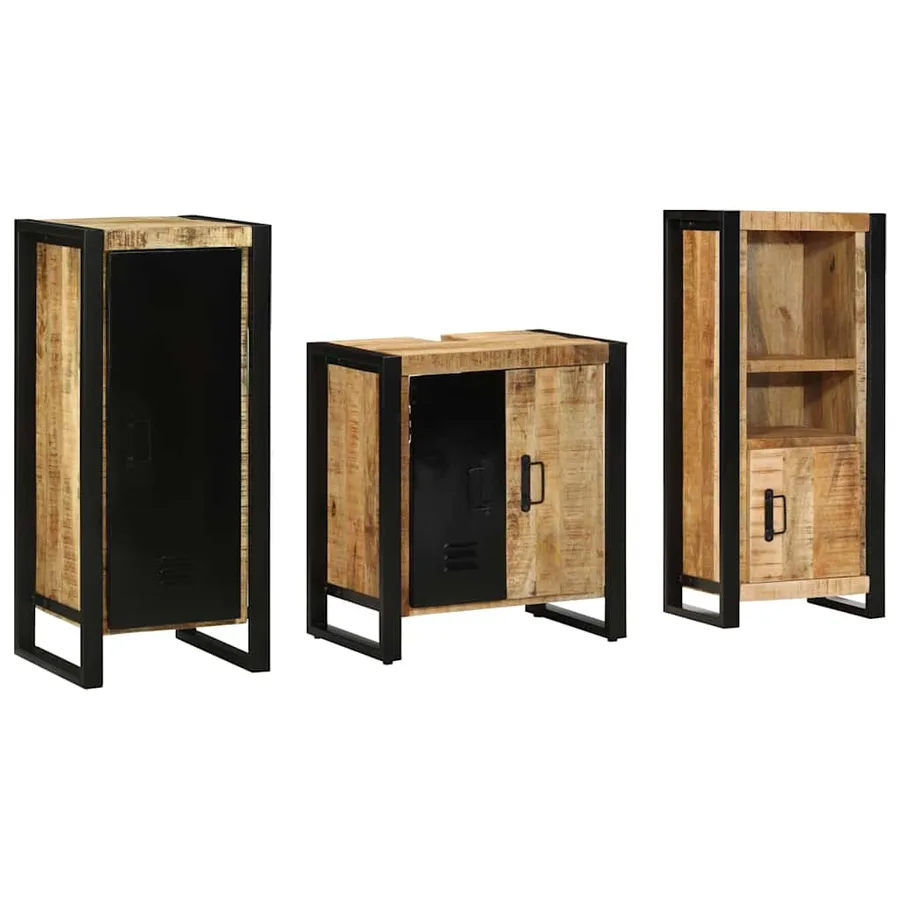 Ensemble de mobilier de salle de bain avec tiroir 3 pcs - 2