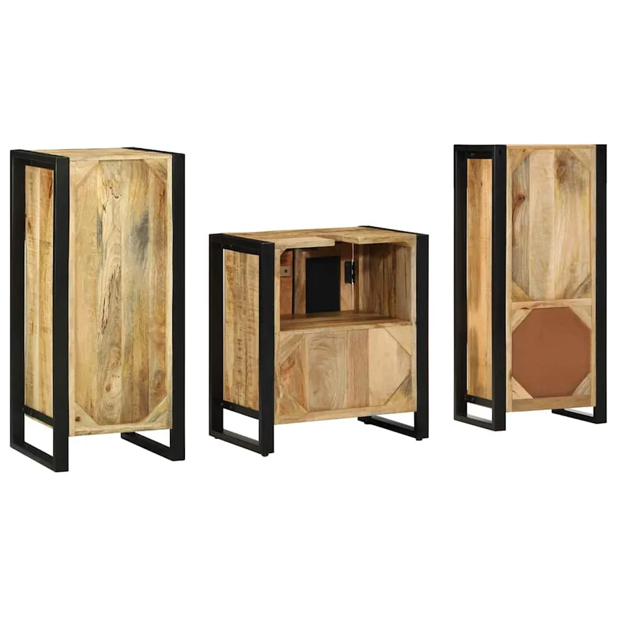 Ensemble de mobilier de salle de bain avec tiroir 3 pcs - 8
