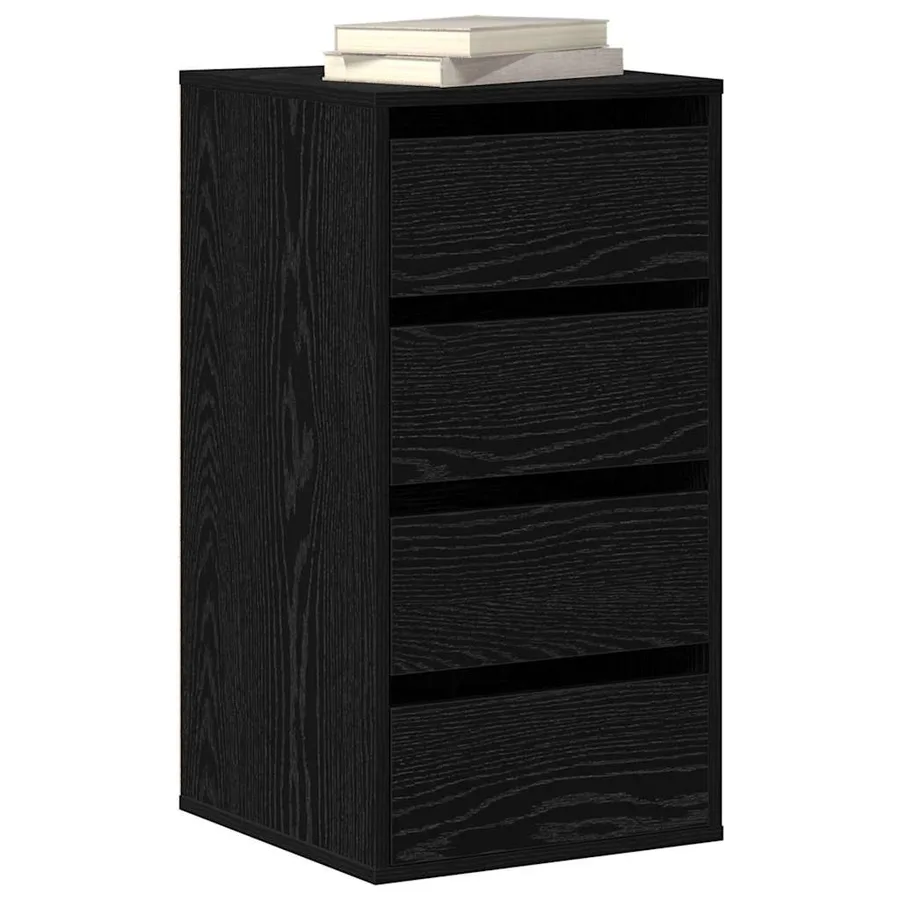 Armoire à tiroirs Noir 40 x 41 x 76 cm Bois d'ingénierie - 3