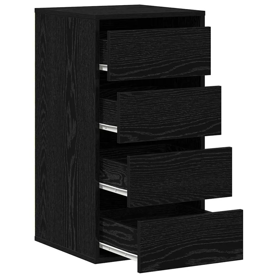 Armoire à tiroirs Noir 40 x 41 x 76 cm Bois d'ingénierie - 5