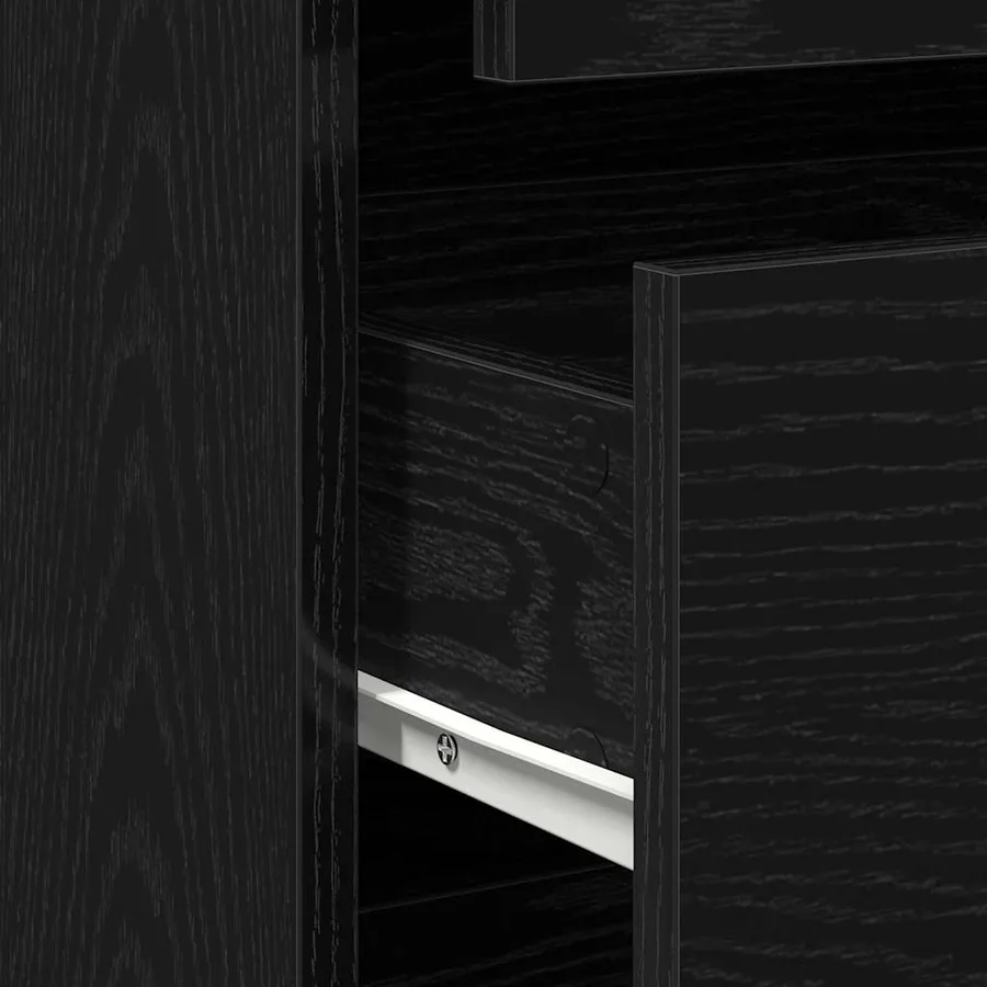 Armoire à tiroirs Noir 40 x 41 x 76 cm Bois d'ingénierie - 8