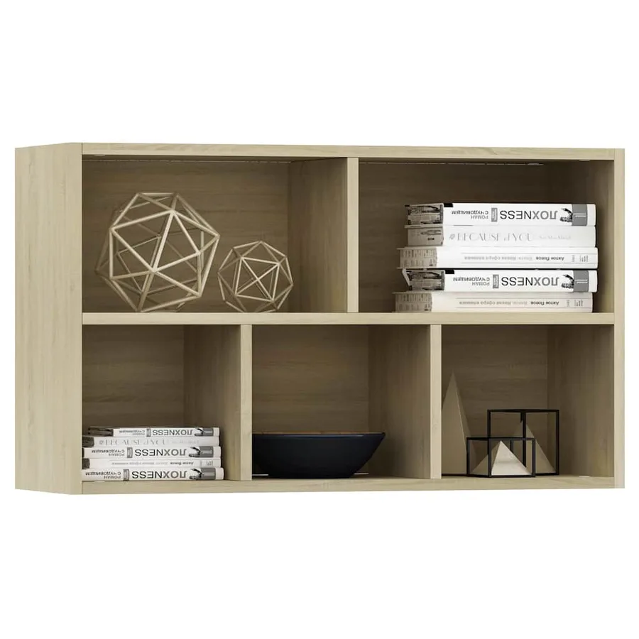 Bibliothèque/Buffet Chêne sonoma 50x25x80 cm Bois d’ingénierie - 7