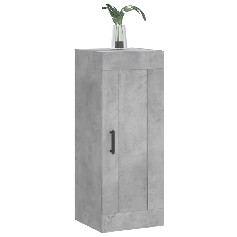 Armoire murale gris béton 34,5x34x90 cm bois d'ingénierie - 4