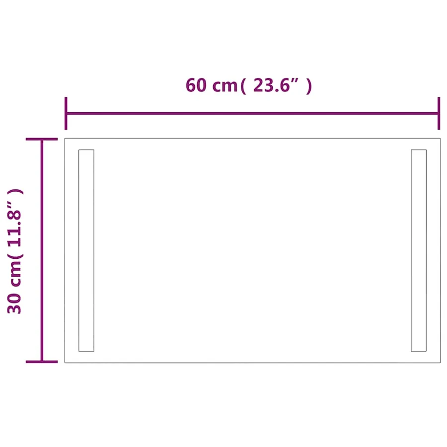 Miroir de salle de bain à LED 60x30 cm - 5