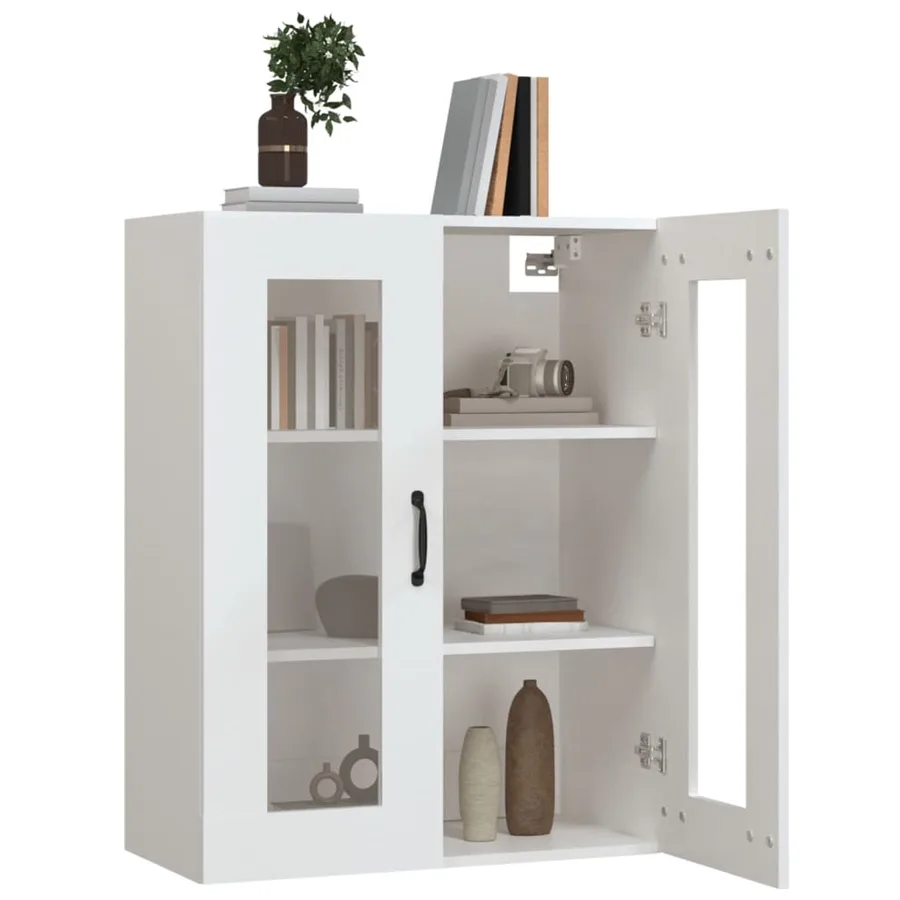 Armoire murale suspendue Blanc 69,5x34x90 cm - 7