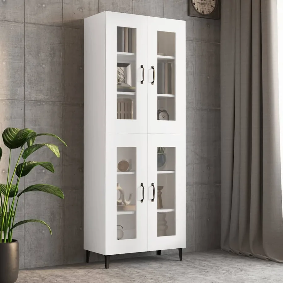 Armoire murale suspendue Blanc 69,5x34x90 cm - 8