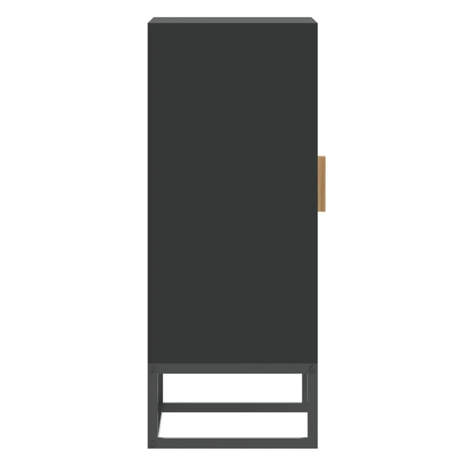 Buffet noir 60x30x75 cm bois d'ingénierie - 5