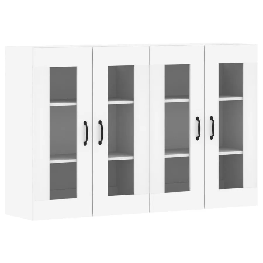 Armoires murales 2 pcs blanc bois d'ingénierie - 2