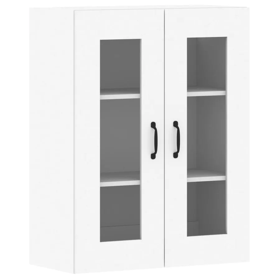 Armoires murales 2 pcs blanc bois d'ingénierie - 6