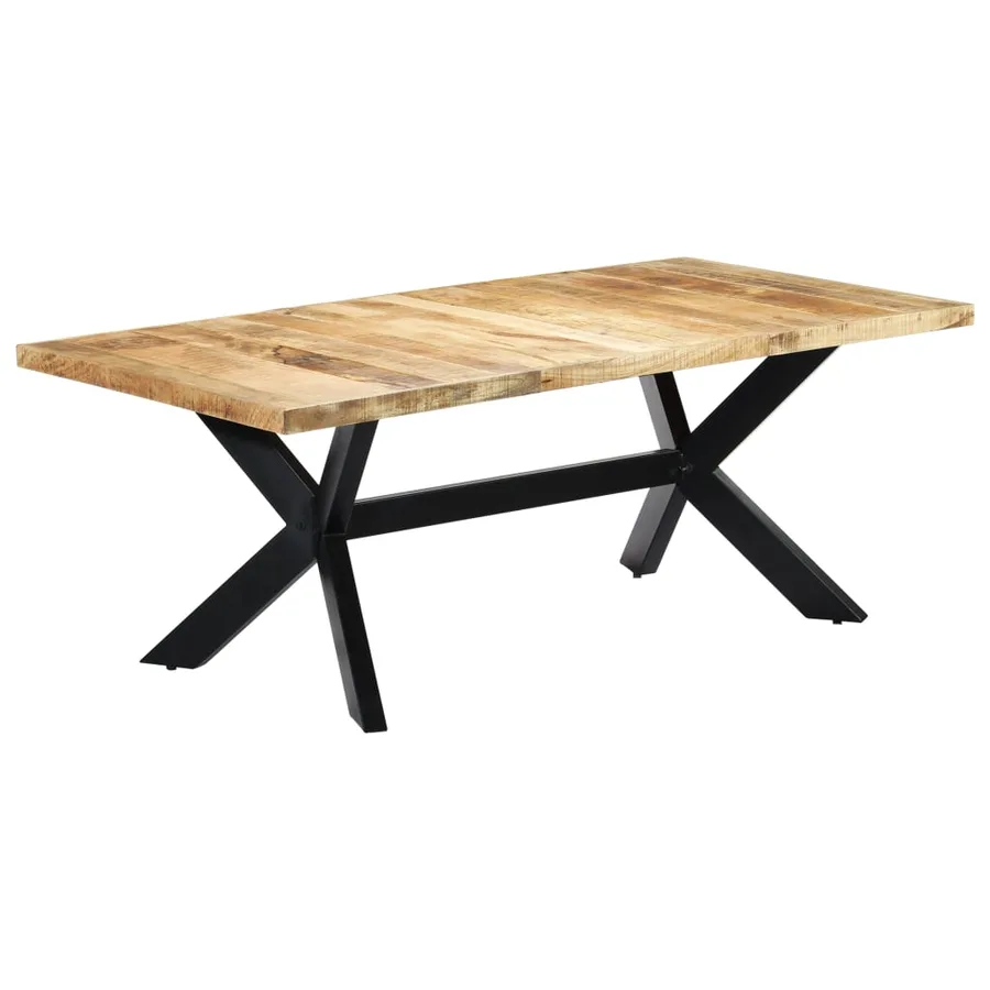 Table de salle à manger 200x100x75 cm Bois de manguier solide - 10