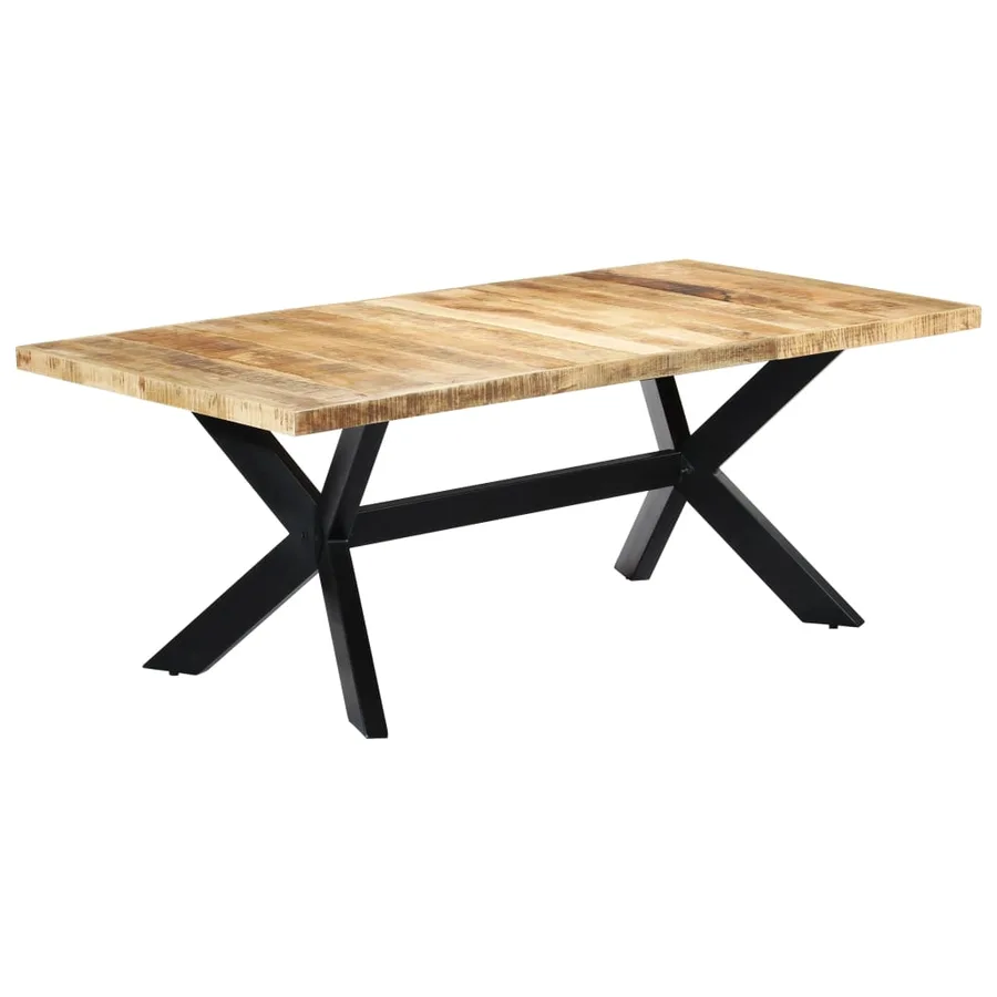 Table de salle à manger 200x100x75 cm Bois de manguier solide - 11