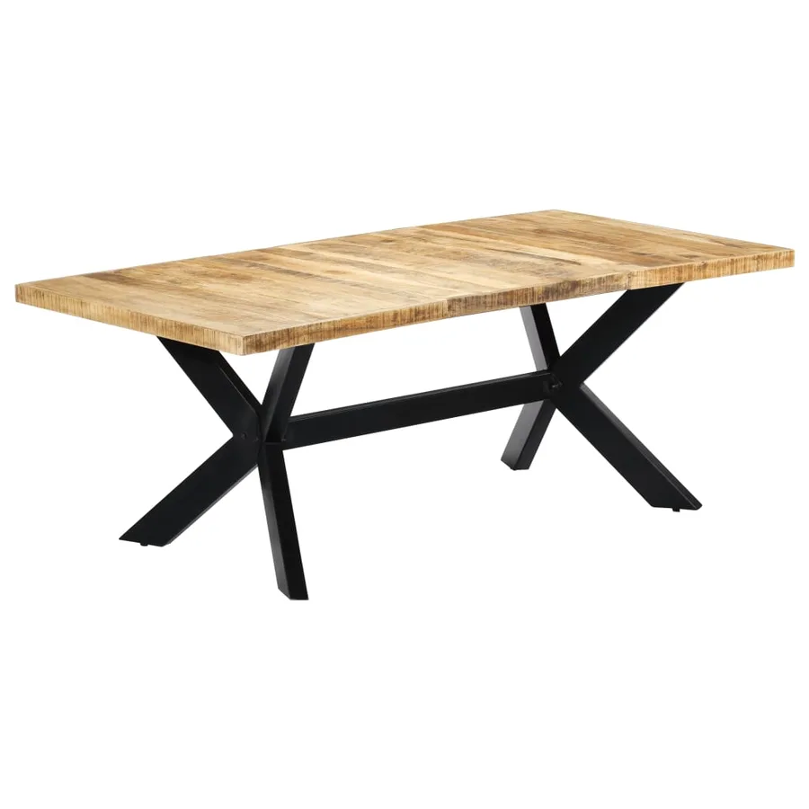Table de salle à manger 200x100x75 cm Bois de manguier solide - 8