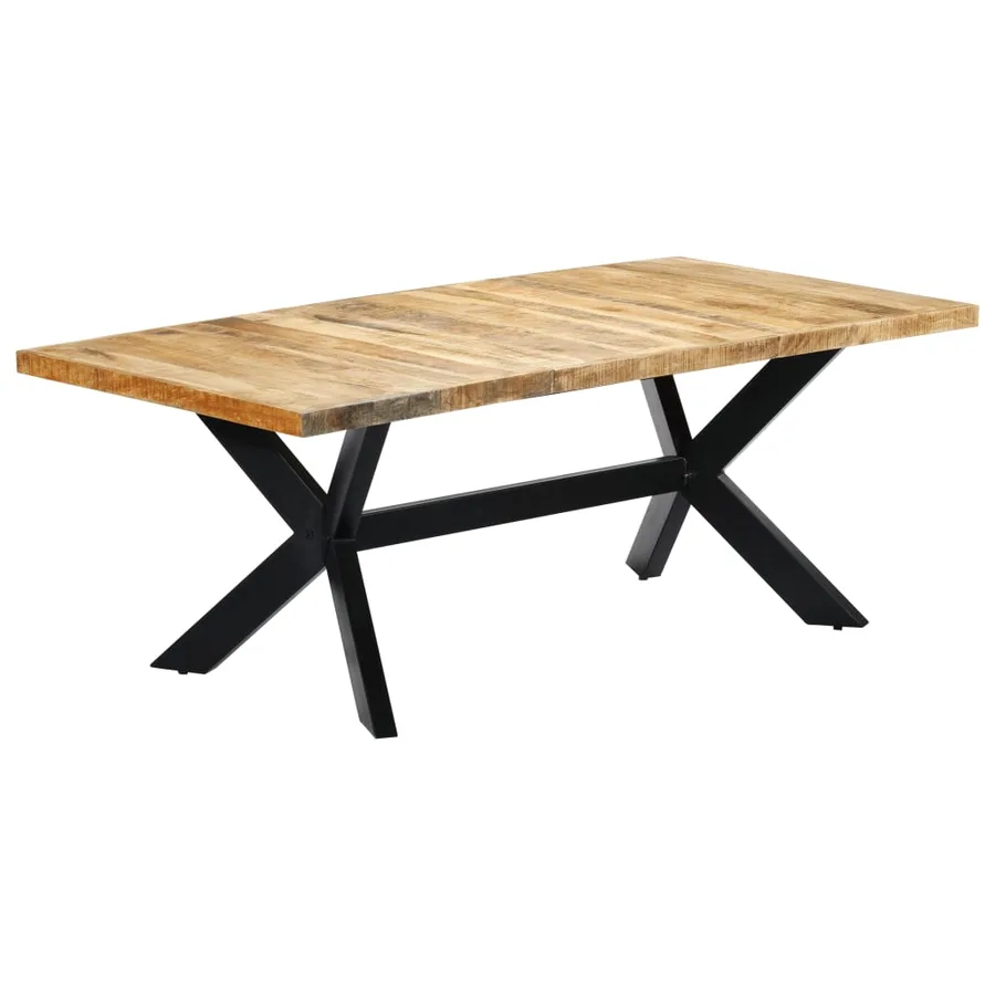 Table de salle à manger 200x100x75 cm Bois de manguier solide - 9